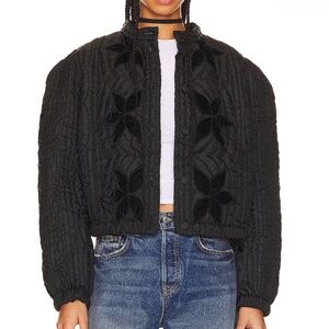 FREE PEOPLE QUINN QUILTED JACKET - BLACK - SIZE SMALL - perfect condition
